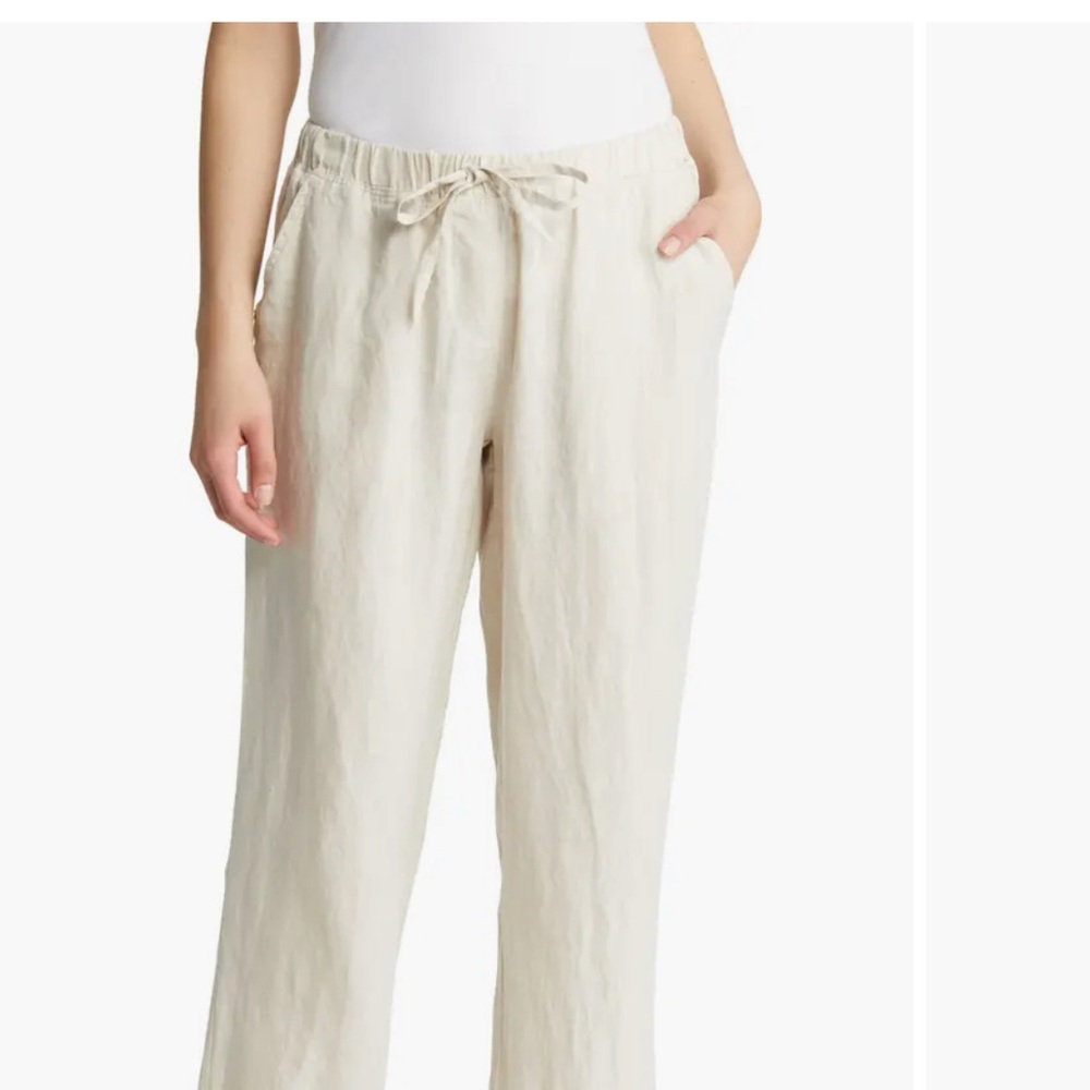 Parachute Home Linen Women's Cream Drawstring Pants